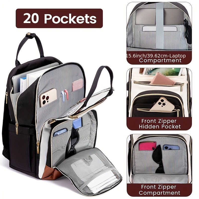 Women Bags With Laptop Compartment - Mochila para Portátil de Dos Tonos